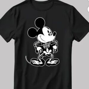 Gildan Black Disney Mickey Mouse Skeleton T-Shirt